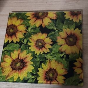Sunflower Hot Plate, Trivet, Cutting Board
